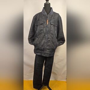 Dark Denim Jacket and Pants Set